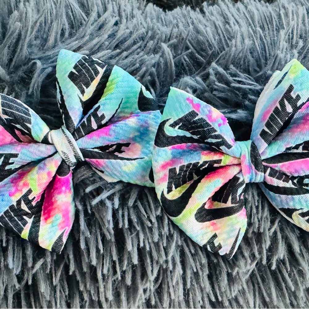 Nike Blue and Pink Hair Accessories Vibrant Bows